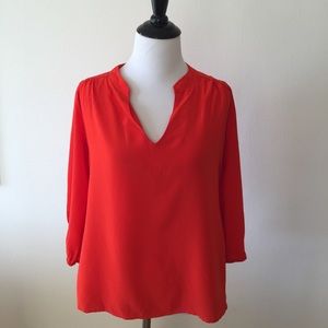 Amour Vert red silk top - size Extra Small